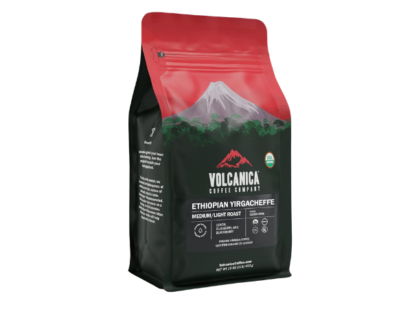 Ethiopian Coffee, Yirgacheffe Region, USDA Organic, Whole Bean