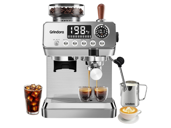 Grindora Espresso Machine with Grinder