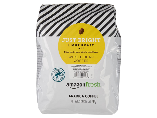 Amazon Fresh, Just Bright Whole Bean Coffee Light Roast