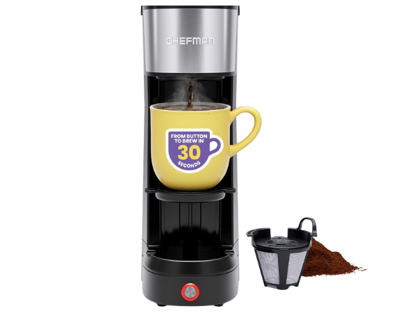 Chefman InstaCoffee Max, The Easiest Way to Brew the Boldest Single-Serve Coffee