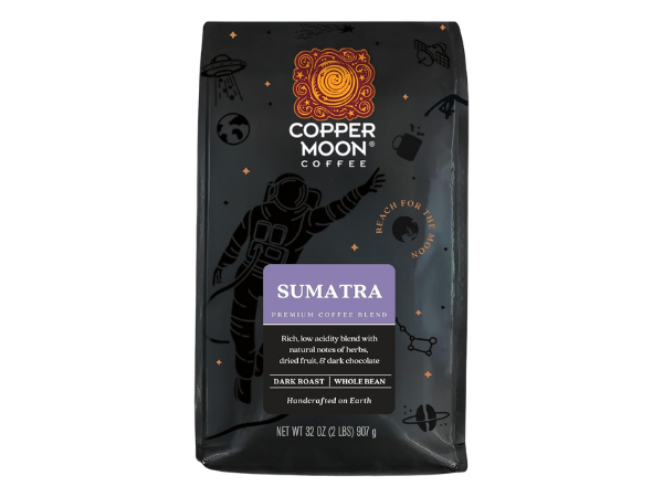 Copper Moon Dark Roast Whole Bean Coffee, Sumatra Blend