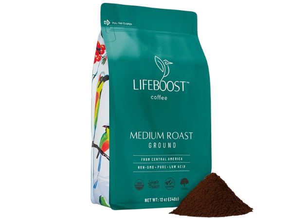 Lifeboost Coffee Ground Medium Roast Coffee