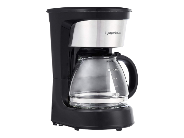 Amazon Basics Coffee Makers, 5-Cup Coffee Machines with Reusable Filter