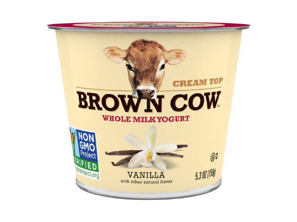 Brown Cow Cream Top Vanilla Whole Milk Yogurt