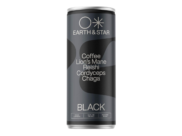 Earth & Star Cold Brew Coffee and Adaptogens Lions Mane, Chaga, Reishi, & Cordyceps Extracts