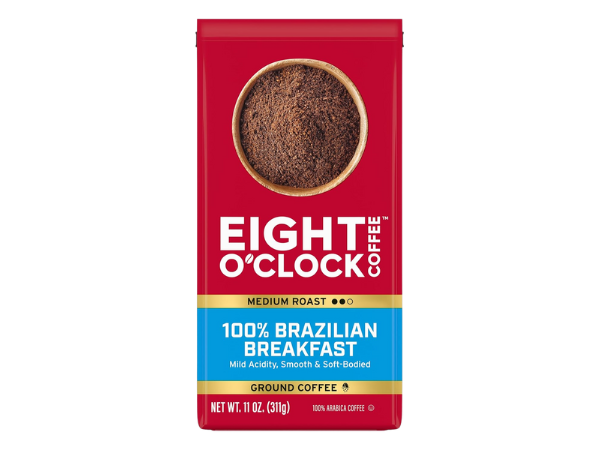 Eight O'Clock Coffee 100% Brazilian Breakfast Ground Coffee