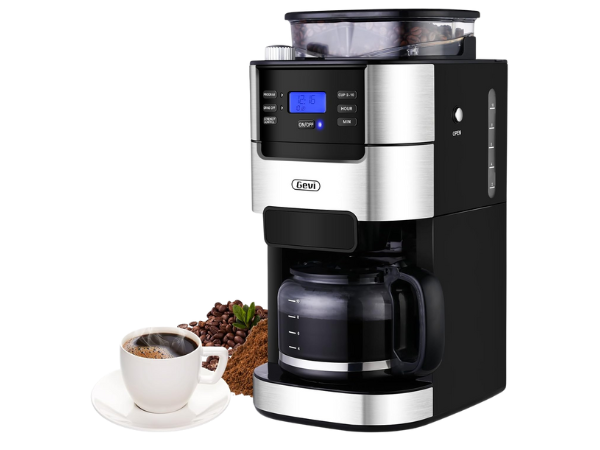 Gevi 10-Cup Coffee Maker with Built-in Burr Grinder