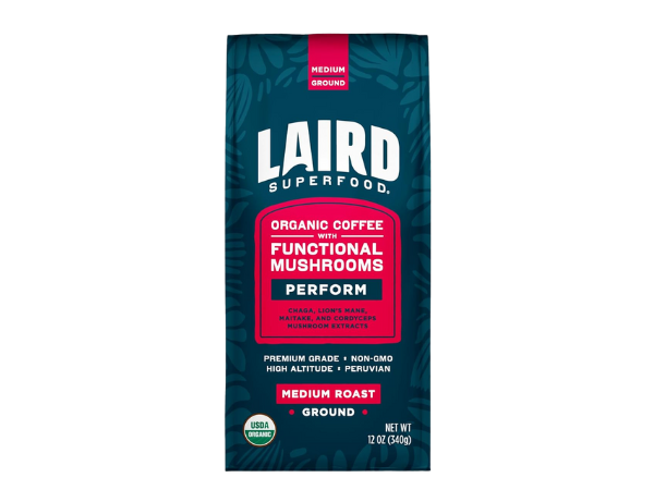 Laird Superfood Peruvian Medium Roast Coffee with Functional Mushrooms