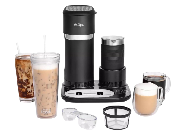 Mr. Coffee 4-in-1 Single-Serve Latte, Iced, and Hot Coffee Maker