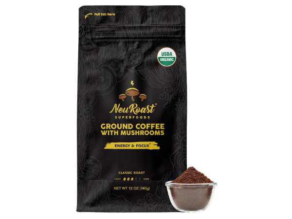 Organic Ground Mushroom Coffee by NeuRoast