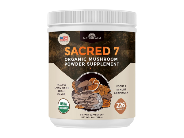 Sacred 7 Mushroom Coffee Booster Organic Mushroom Supplement Powder