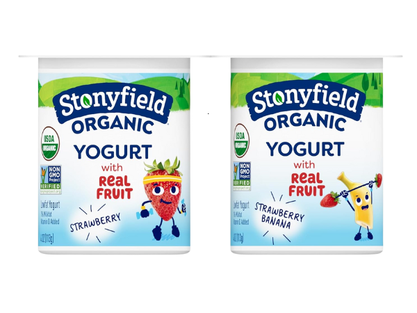 Stonyfield Organic Kids Strawberry & Strawberry Banana