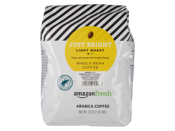 Amazon Fresh Just Bright Whole Bean Coffee
