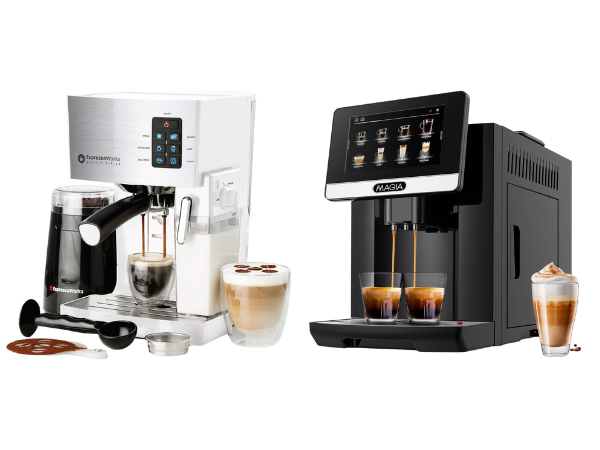 Coffee Espresso Latte Machines with Grinder