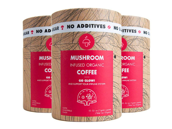 Mushroom Cups Go Glow