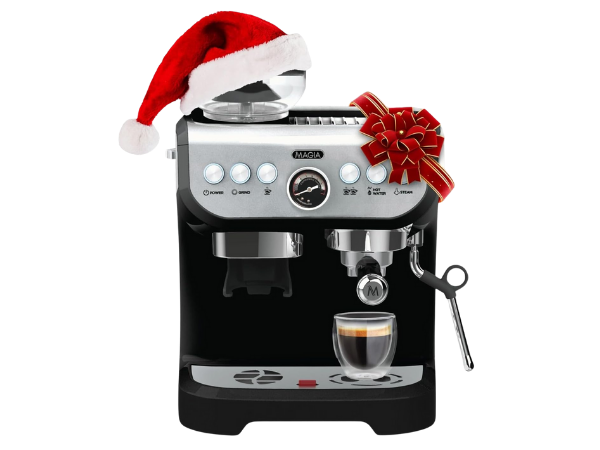 Zulay Kitchen Magia Manual Espresso Machine with Grinder and Milk Frother