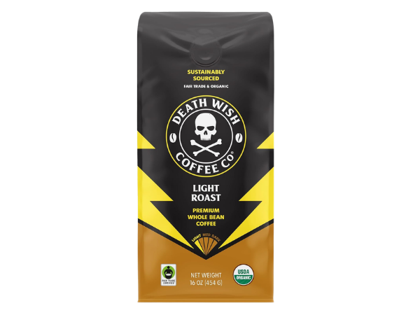 Death Wish Coffee, Light Roast Whole Bean Coffee