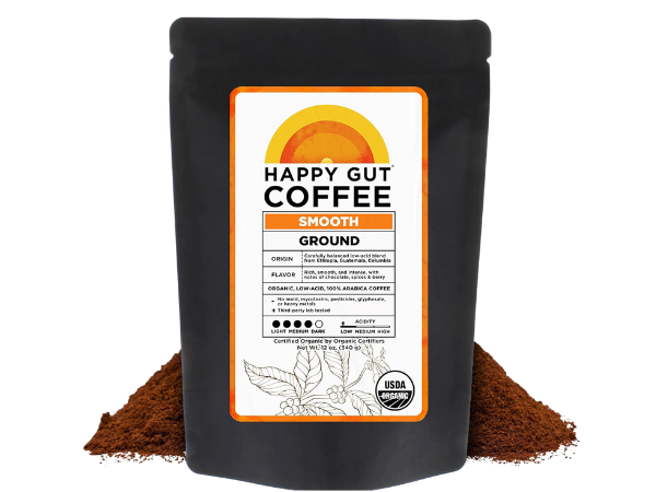 Happy Gut Coffee – Doctor‑Formulated, Organic Medium‑to‑Dark Roast Coffee