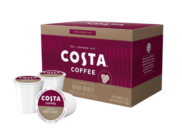 Costa Coffee Dark Roast Single Serve Pods – Signature Blend