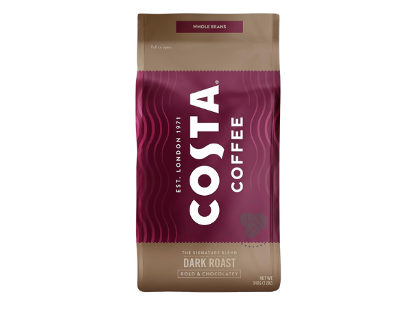 Costa Coffee Whole Bean Coffee, Signature Blend Dark Roast