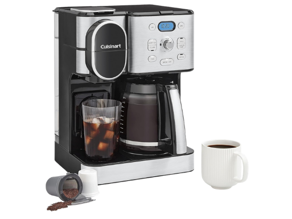 Cuisinart 12‑Cup Coffee Maker, Single‑Serve Brewer Glass Carafe