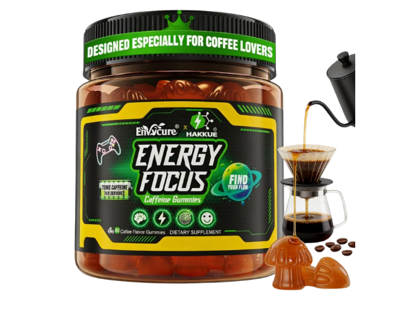 Energy & Focus Caffeine Gummies (Hakkue®)