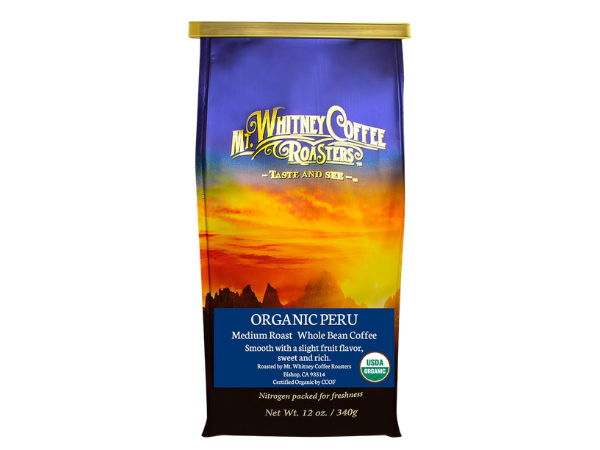 Mt. Whitney Organic Shade Grown, Low Acid Coffee from Peru