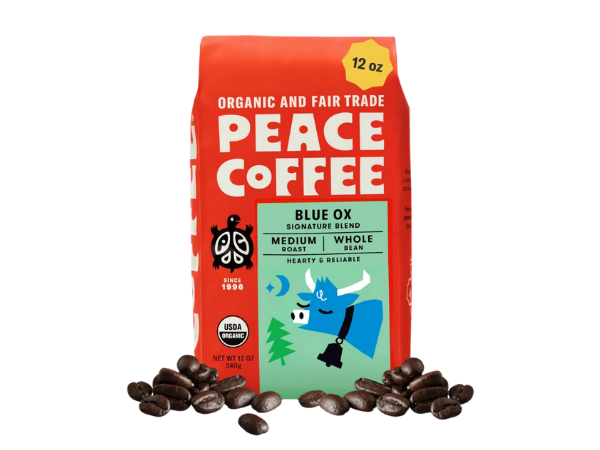 Peace Coffee Blue Ox Blend Medium Roast Whole Bean Coffee