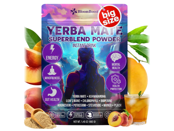 BloomBoost Yerba Mate Instant Tea Powder