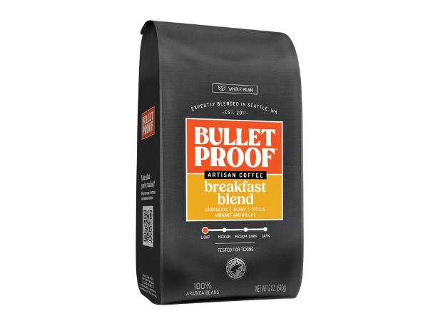 Bulletproof Breakfast Blend Light Roast Whole Bean Coffee