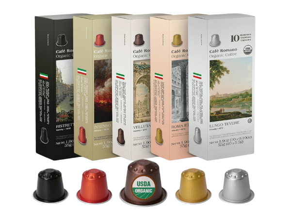 Cafe Romano Aluminum Coffee Pods