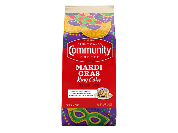 Community Coffee Mardi Gras King Cake Flavored