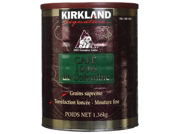 Kirkland Signature 100% Colombian Coffee Supremo Bean Dark Roast – Fine Grind