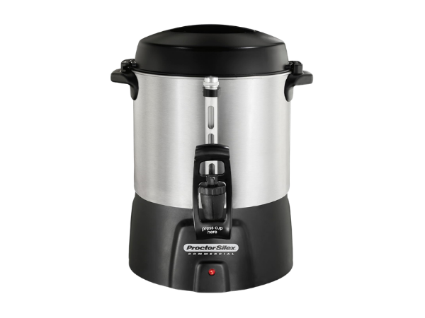 Proctor Silex Commercial 45040R Brushed Aluminum Coffee Urn – 40 Cup Capacity