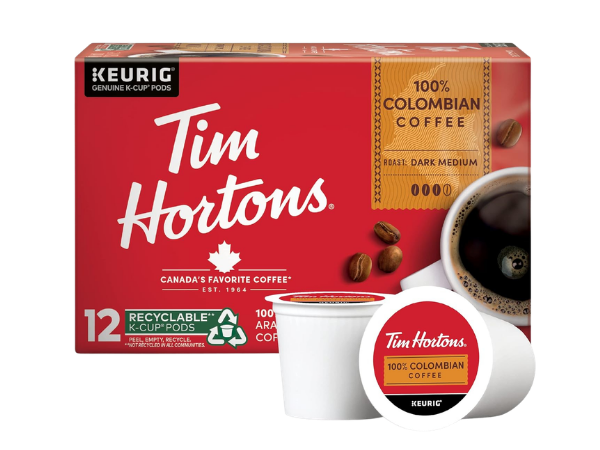 Tim Hortons 100% Colombian, Medium Roast K‑Cup Pods