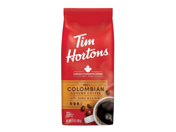 Tim Hortons Colombian, Medium‑Dark Roast Ground Coffee