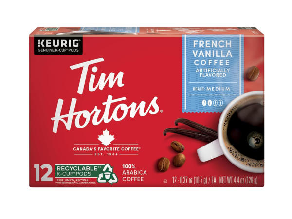 Tim Hortons French Vanilla Coffee, Single‑Serve K‑Cup Pods