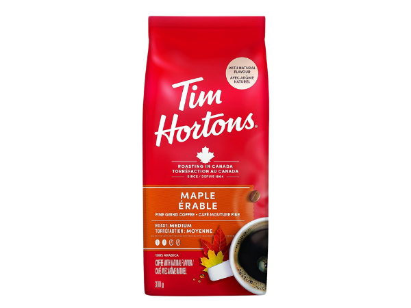 Tim Hortons Maple Coffee, Fine Grind, Medium Roast