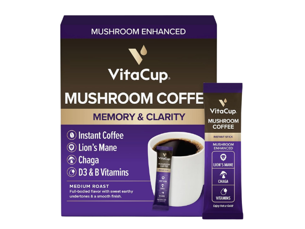VitaCup Mushroom Coffee Instant for Memory & Clarity