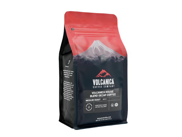 Volcanica House Decaf Coffee, Whole Bean, Swiss Water Processed
