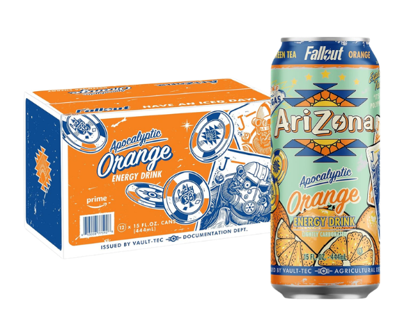 AriZona x Fallout Orange Green Tea Energy Drink