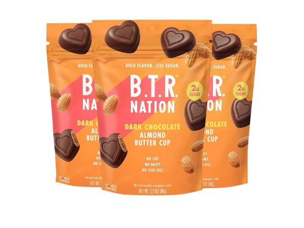 B.T.R. Nation Dark Chocolate Almond Butter Cups