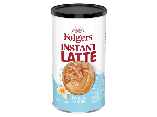 Folgers French Vanilla Flavored Instant Latte