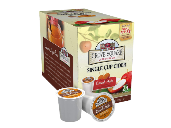 Grove Square Cider Single Serve Cups, Caramel Apple