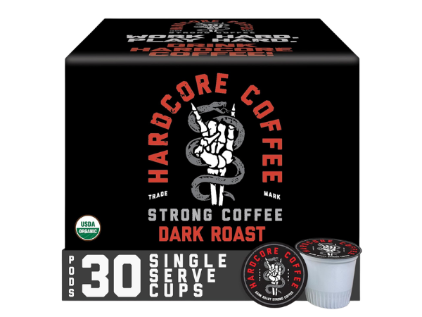 Hardcore Coffee Double Caffeine Single Serve Pods