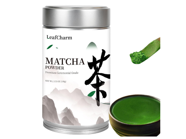 LeafCharm Ceremonial Grade Matcha Green Tea Powder