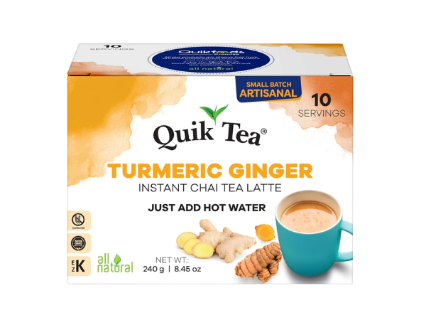 QuikTea Instant Turmeric Ginger Chai Tea Latte