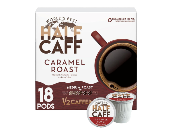 World’s Best Half Caff Caramel Coffee Pods