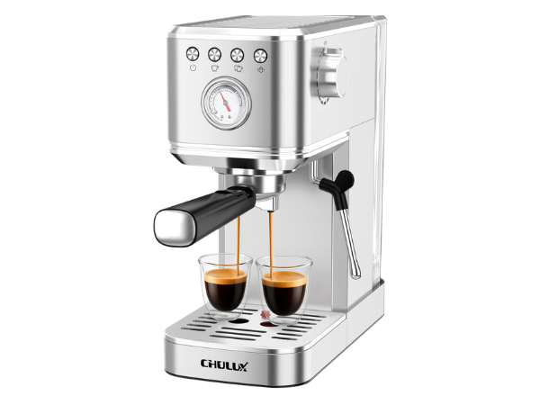 CHULUX Slim Espresso Machine with Manual Milk Frother