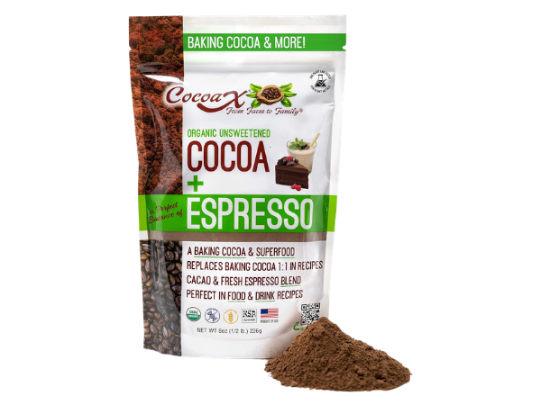 CocoaX Organic Cocoa Powder with Espresso